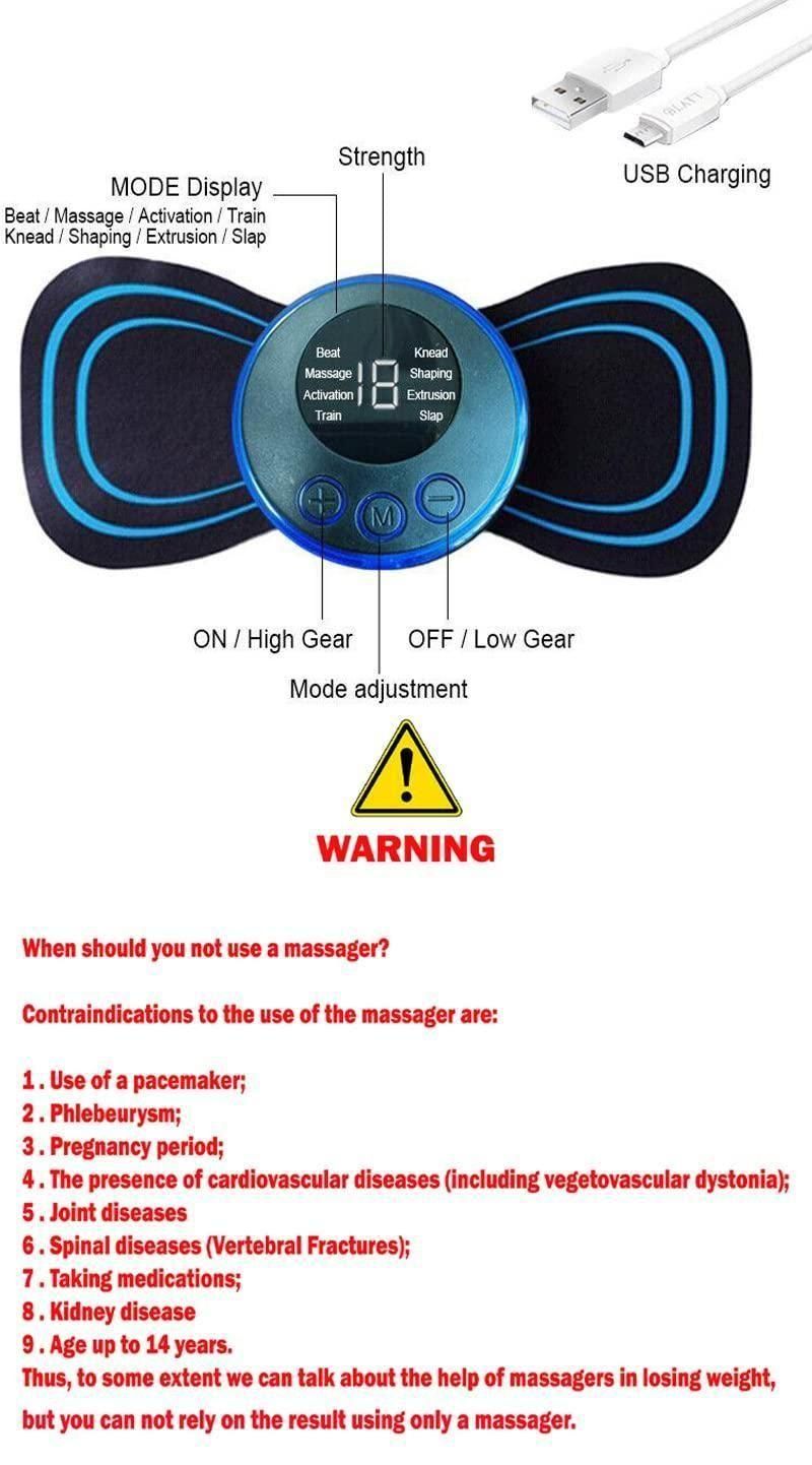 Mini Massager with 8 Modes & 19 Intensity Levels