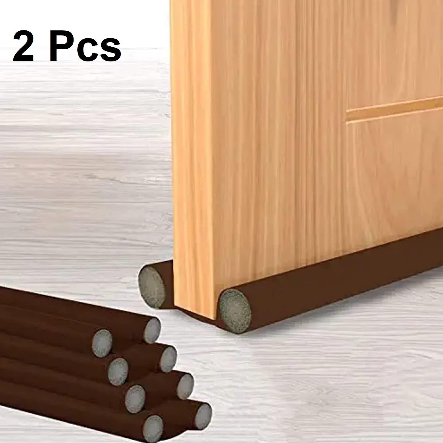 Door Draft Fabric Cover Guard – Brown (Pack of 2) Soundproof, Waterproof & Dust-Proof Door Protector