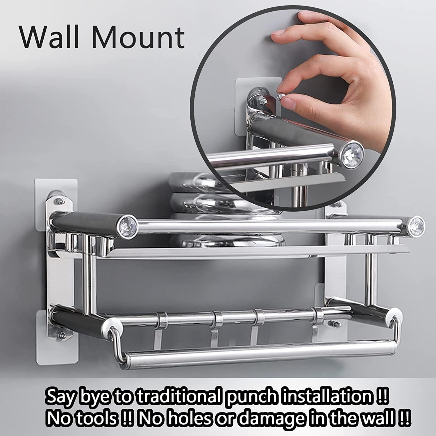 Adhesive Wall Hooks (10 Pcs) – No-Drill Heavy-Duty Hanging Screws for Kitchen, Bathroom & Bedroom
