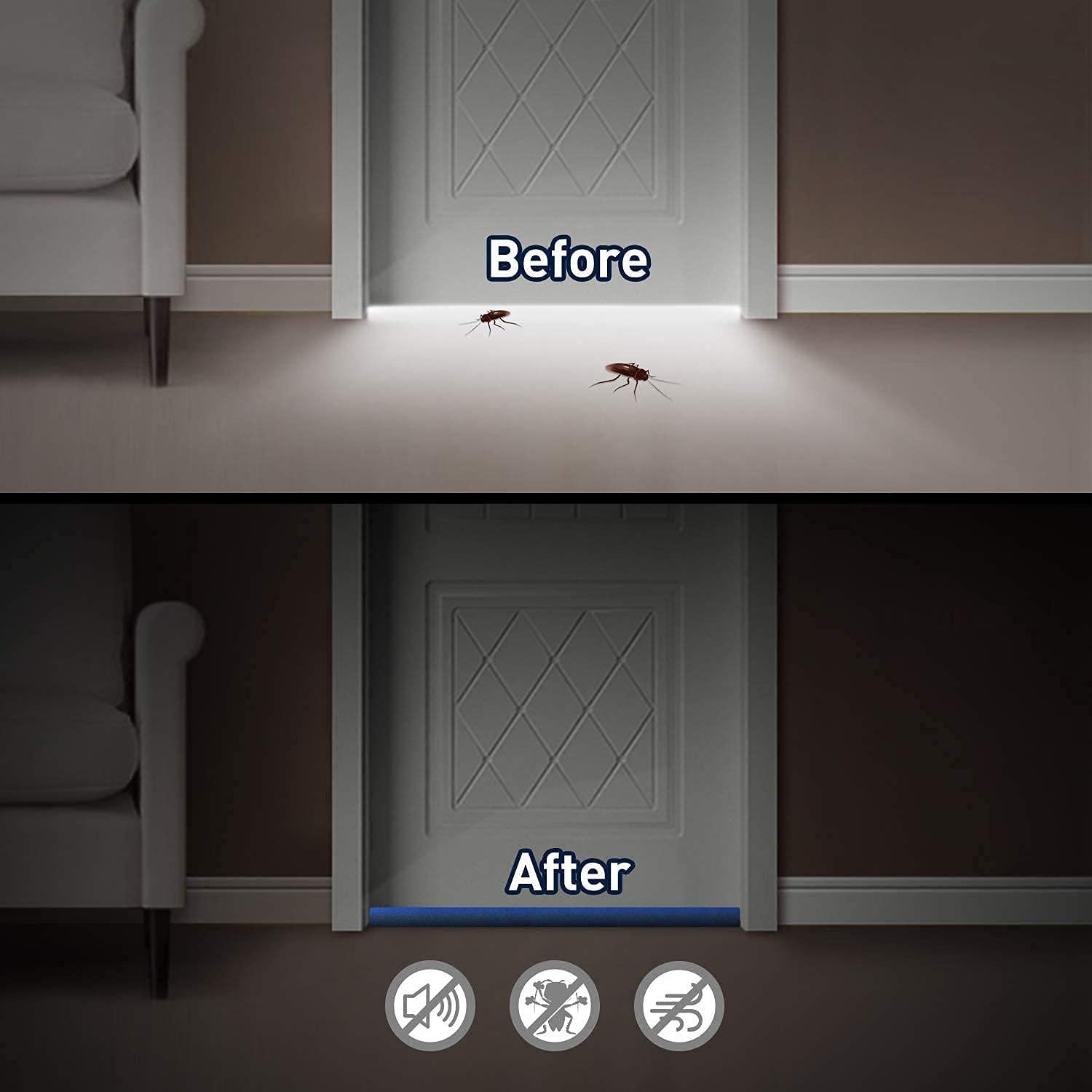 Door Draft Fabric Cover Guard – Brown (Pack of 2) Soundproof, Waterproof & Dust-Proof Door Protector