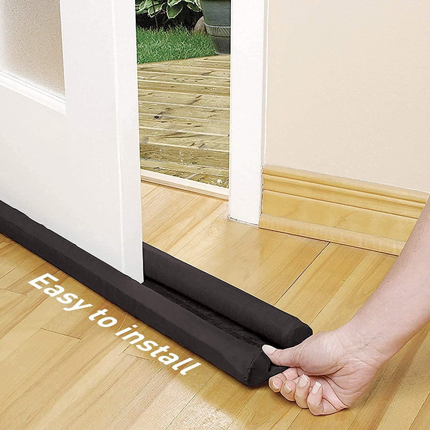 Door Draft Fabric Cover Guard – Brown (Pack of 2) Soundproof, Waterproof & Dust-Proof Door Protector