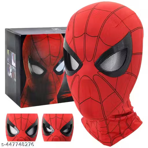 3D Spider Man Mask with Moving Eyes Jaw Motion Activated Blinking Eyelid Spider Man Cosplay Mask