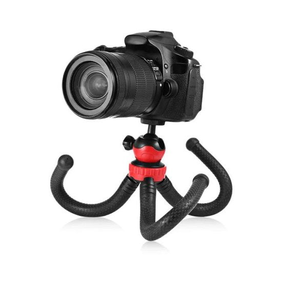 Octopus Camera Tripod – 12" | Red/Black