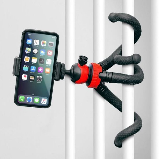 Octopus Camera Tripod – 12" | Red/Black