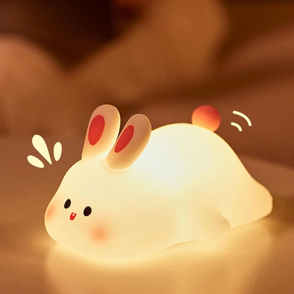 Touch-Control Bunny LED Night Light – Safe & Cute