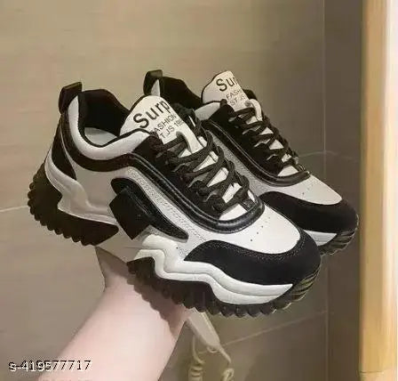 Oxyviz Synthetic Lace-Up Sneaker Shoes for Womens/Girls | Comfortable & Lightweight | Casual Sneakers