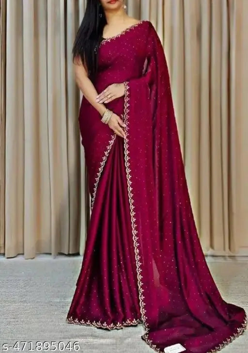 Chinon Partywear Saree – 2025 Trendy Collection with Designer Look