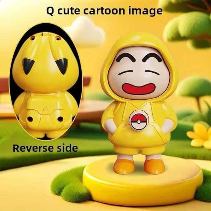 Shin-chan Keychain with Swappable Faces – Playful Accessory for Bags, Keys & Gifts