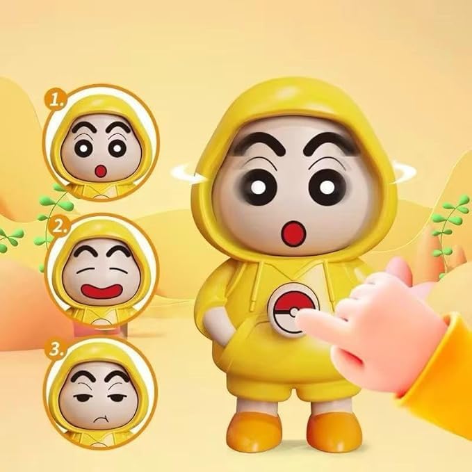 Shin-chan Keychain with Swappable Faces – Playful Accessory for Bags, Keys & Gifts