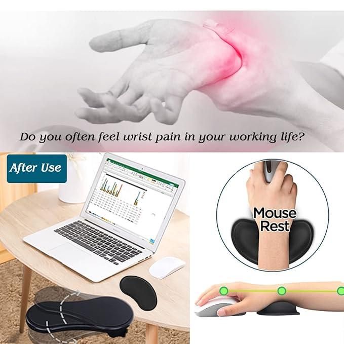 Ergonomic Desk Arm & Wrist Rest Pad – Comfortable Support for Typing & Gaming