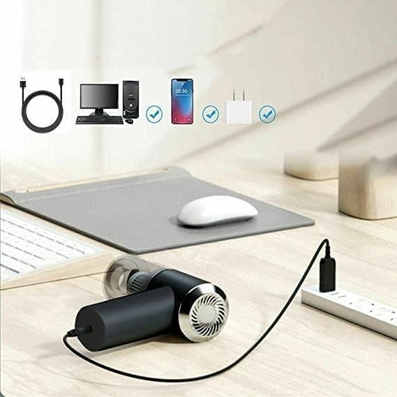 Wireless Air Duster & Vacuum – BD Portable 2-in-1 Cleaner for PC, Car & Desk