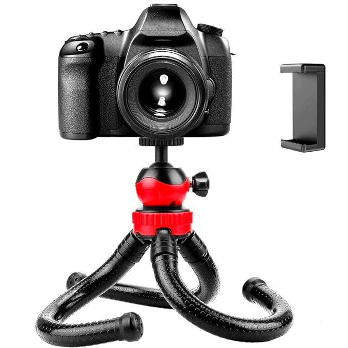Octopus Camera Tripod – 12" | Red/Black