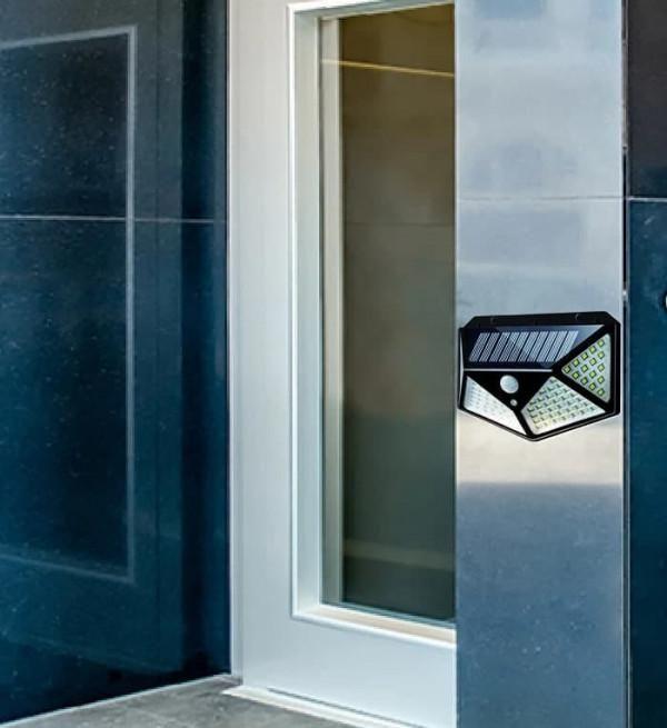 Solar Lights – Bright Solar Wireless Security Motion Sensor Light (100 LED)