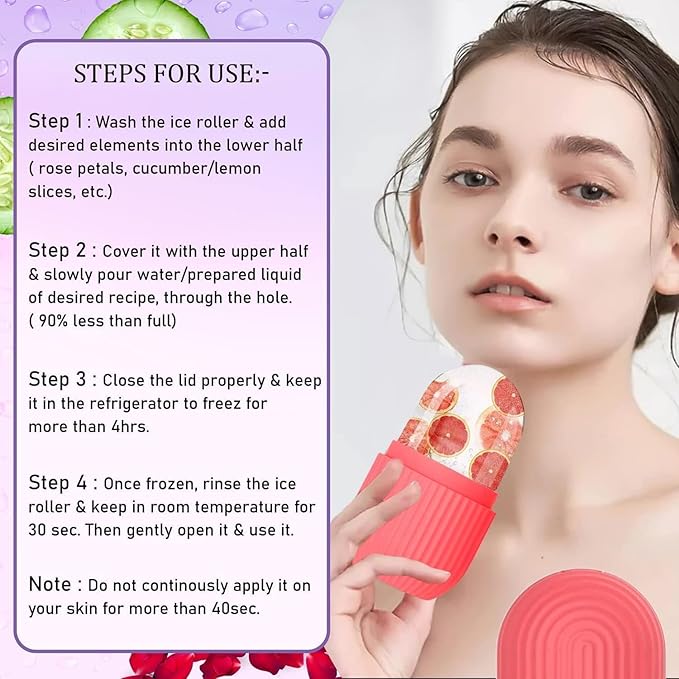 Jade Roller & Gua Sha Set with Ice Face Roller – 100% Natural Stone Facial Massager for Skin, Eyes, Neck & Body – Reusable Beauty Tool for Women & Men