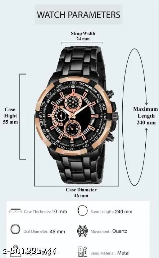 Trendy Metal Wrist Watch