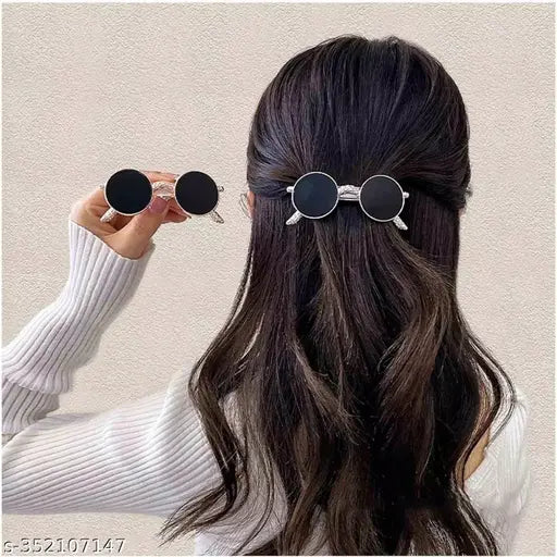 Trendy Vintage Sunglass Hair Clip for Women | Stylish Retro Hair Barrette | Unique Fashion Hair Accessory for Girls