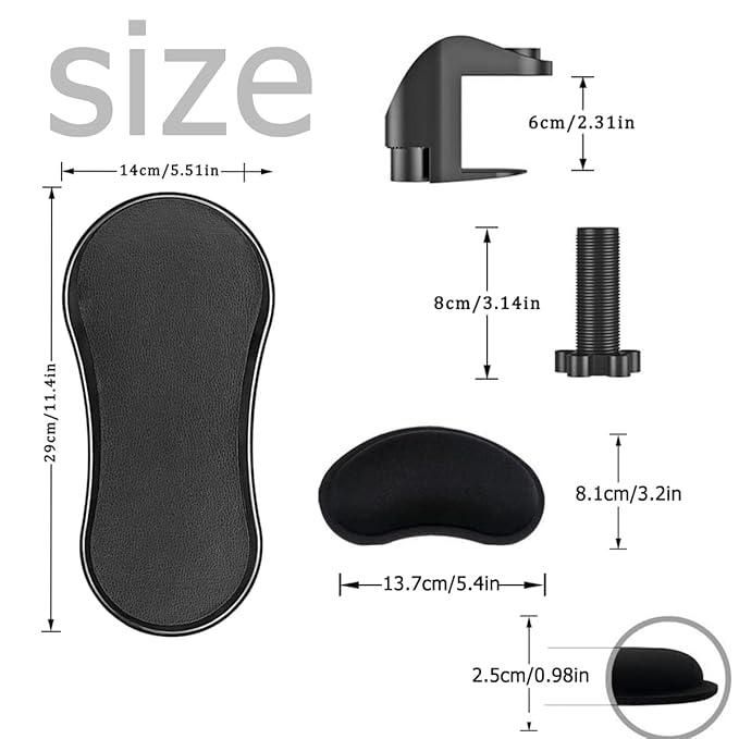 Ergonomic Desk Arm & Wrist Rest Pad – Comfortable Support for Typing & Gaming