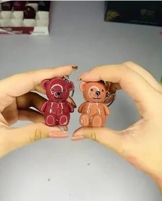 2-in-1 Bear Keychain Matte Lipstick – Pack of 2 Assorted Shades for Girls & Women