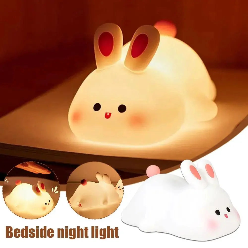 Touch-Control Bunny LED Night Light – Safe & Cute