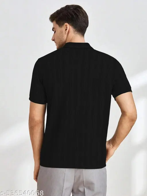GRESO Men's Collared T-Shirt – Stylish Cotton Blend Polo Neck Tee for Casual & Smart Wear