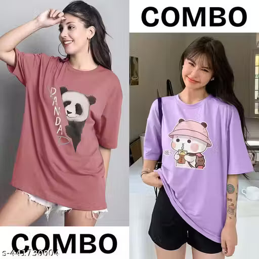 Fancy Sensational Women's Printed Oversized T-shirt