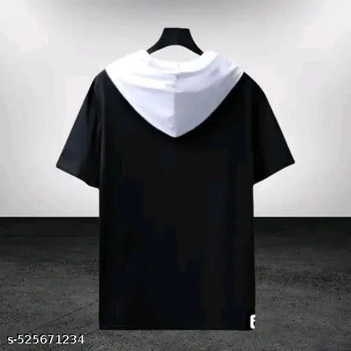 Men’s Stylish Hooded Printed T-Shirt – Unisex Cotton Blend Hoodie Tee | Trendy Streetwear Sweatshirt for Men & Boys