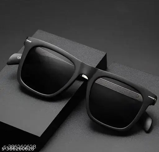 Men Black Acetate Square , UV Protected Thug Life Sunglasses (Pack of 1)