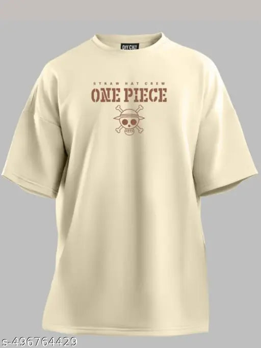 Men's Oversized Anime One Piece T-Shirt – Back Printed Cotton Graphic Tee | Streetwear Style