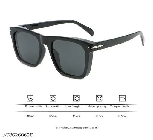 Men Black Acetate Square , UV Protected Thug Life Sunglasses (Pack of 1)