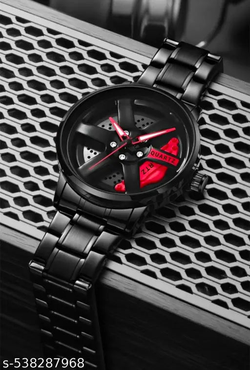 Alloy Wheel Red 0011 Men’s Watch – Sporty Racing-Inspired Design