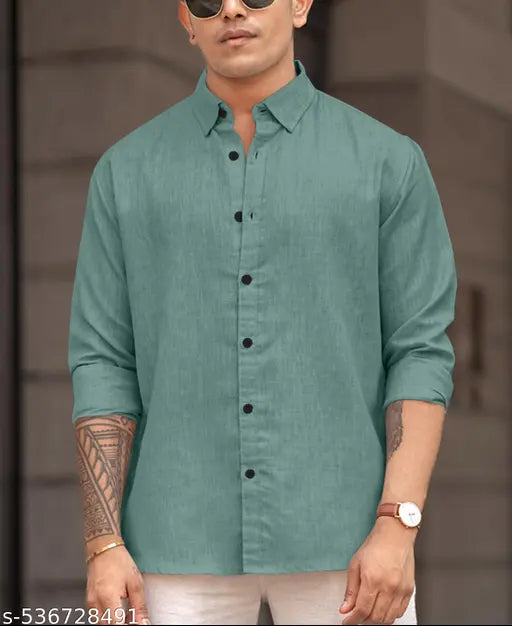 Pure Linen Full Sleeve Shirt