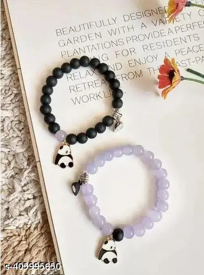 Panda Magnetic Matching Bracelet | BFF Bracelet | Couple Bracelet | Friend Bracelet | Soulmate bracelet (Pack of 2)