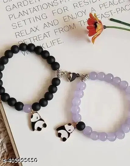 Panda Magnetic Matching Bracelet | BFF Bracelet | Couple Bracelet | Friend Bracelet | Soulmate bracelet (Pack of 2)