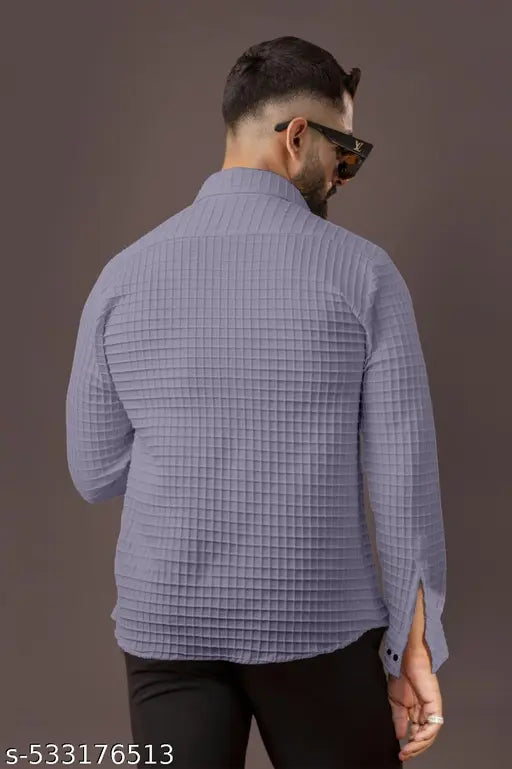 Men’s Slim Fit Solid Casual Shirt with Spread Collar – Stylish & Comfortable Daily Wear
