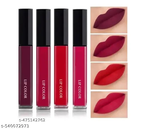 Sajuma Beauty new velvet long lasting waterproof non transfer liquid matte lipstick set of 4 combo pack