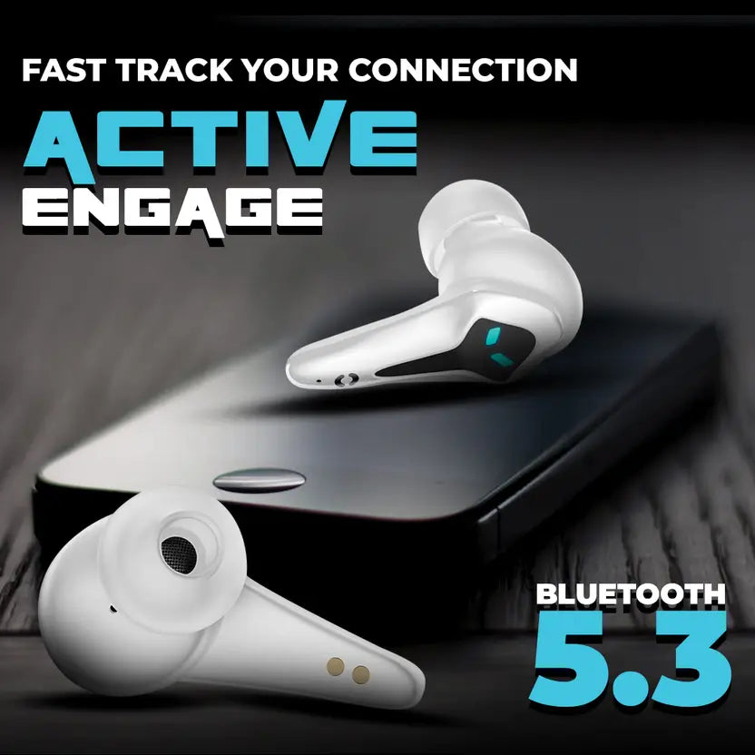 Hoppup XO3 Gaming Earbuds – True Wireless Bluetooth Headset (White)