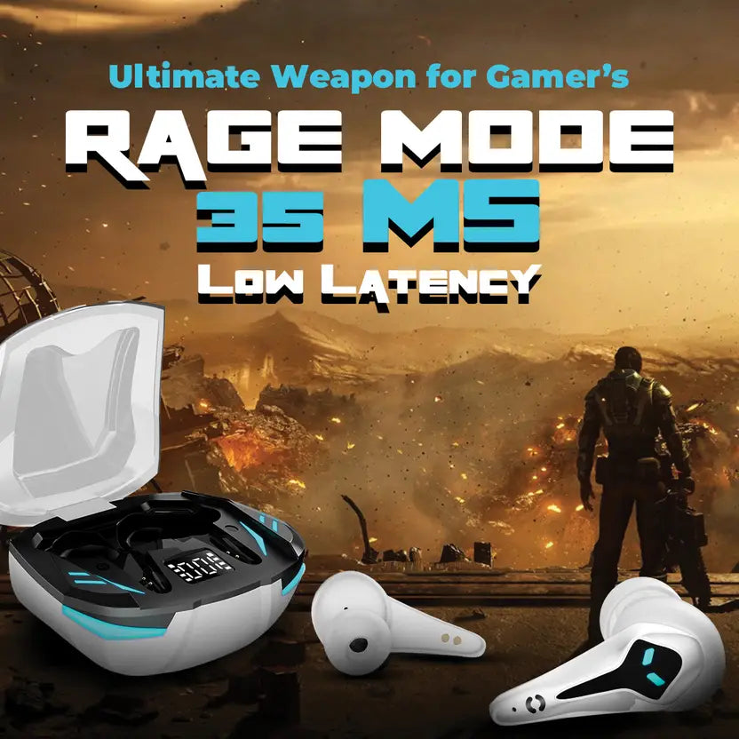Hoppup XO3 Gaming Earbuds – True Wireless Bluetooth Headset (White)
