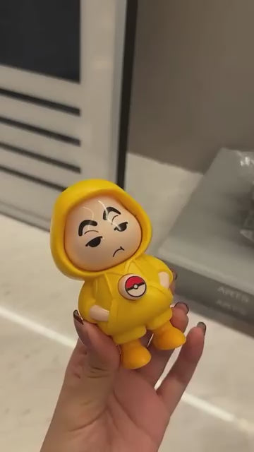 Shin-chan Keychain with Swappable Faces – Playful Accessory for Bags, Keys & Gifts