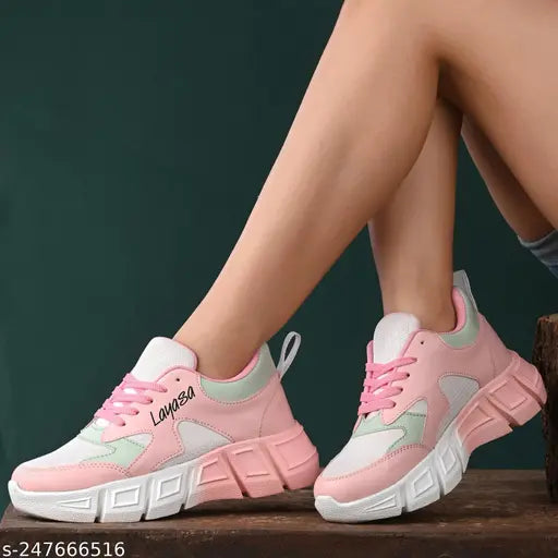 Layasa New Women's Stylish Casual Sports Sneakers | Walking Sneakers Shoes | Partywear Sneakers | Running Sneakers For Women's and Girl