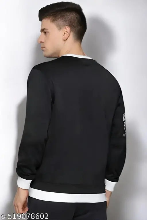 Autna Men's Round Neck Full Sleeve T-Shirt – Hip Hop Style Loose Fit PolyCotton Tee for Casual Wear