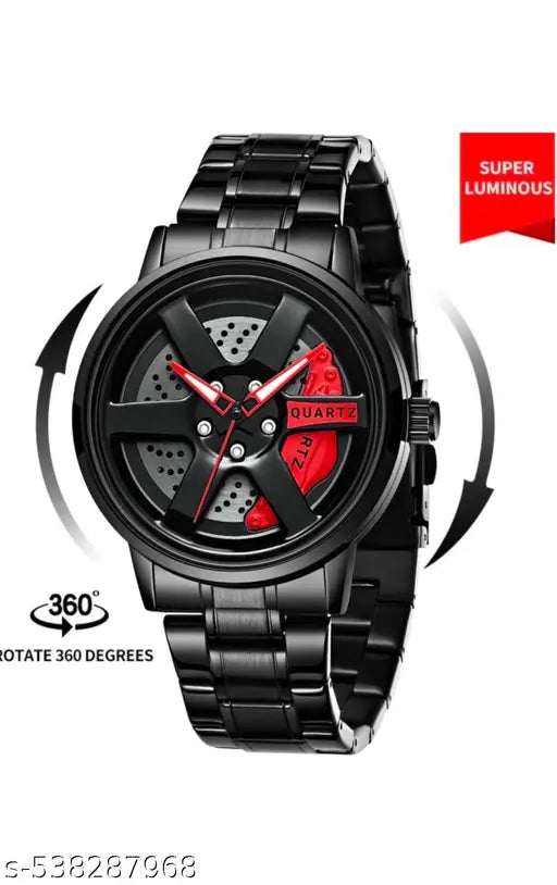 Alloy Wheel Red 0011 Men’s Watch – Sporty Racing-Inspired Design